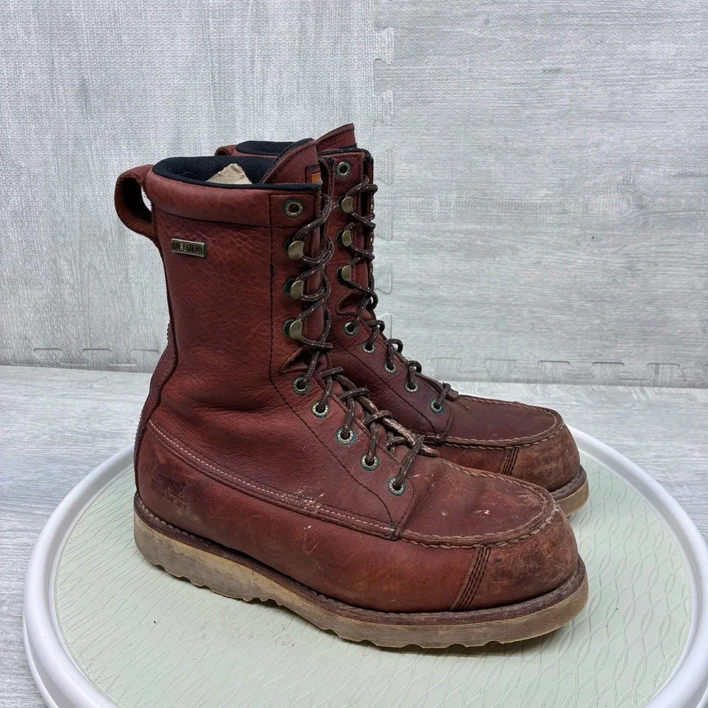 Red Wing Irish Setter Boots Mens 8 Brown Gore-Tex Waterproof Leather 847